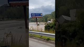 Asheville flooding 😢 French Broad River along I 26 on 92824 asheville hurricanehelene [upl. by Gaul417]