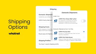 Shipping Options on Whatnot [upl. by Yellas]