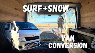 Building the PERFECT SURF and SNOW camper VAN【ハイエースDIY】ハイエースを準備する [upl. by Malilliw]