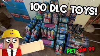 I OPENED 100 DLC Toys And This HAPPENED IN PET SIMULATOR 99 [upl. by Llenart]