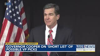 In Depth with Dan Gov Roy Cooper on short list of possible VP picks [upl. by Adorl]