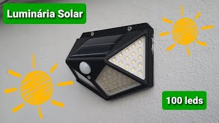 Review Luminária solar de 100 leds depois de 2 meses de uso Energia solar [upl. by Kopple]