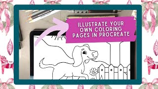 CREATE COLORING PAGES IN PROCREATE  Tutorial for Procreate Beginner [upl. by Maegan]