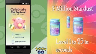 NO HACK Insane amount of stardust and level up with new account in pokemon go [upl. by Aruasor]