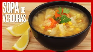 😋 Cómo Hacer SOPA DE VERDURAS Casera ► Receta Saludable con 🥕🌽🥔🧄 y [upl. by Falcone]