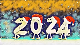 Goodbye 2023 Welcome 2024 ❄🎅🎄🔔New Year Numbers Fun 2024 Animation❄🎅🎄☃️ Hello 2024❄🎅🎄☃️🎊 [upl. by Judi]