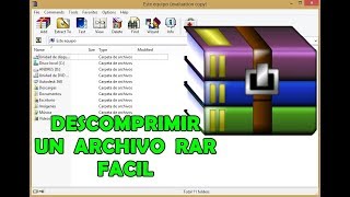 Como Descomprimir Un Archivo RAR Con Winrar ¡Fácil Y Rápido  Lo Mejor [upl. by Pembrook802]