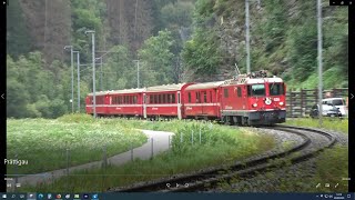 Rhätische Bahn zwischen Landquart Klosters und Davos Prättigau [upl. by Boutis]