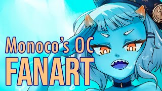 Monocos OC Fanart  Making illustration Timelapse [upl. by Mattland]