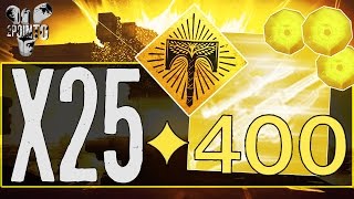 Destiny OPENING 25 EXOTIC ENGRAMS  HITTING 400 LIGHT LEVEL  RISE OF IRON EXOTIC ENGRAM OPENING [upl. by Chavez487]