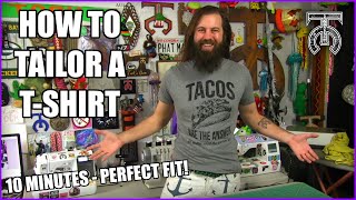 How to make a tshirt fit perfectly  Beginner level sewing technique How to use a sewing machine [upl. by Dolph434]