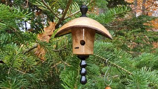 Woodturning Birdhouse Ornaments [upl. by Munmro]