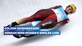 2 x 🇩🇪 on the LugePodium  Womens Singles Beijing 2022 [upl. by Sucitivel]