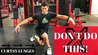 3 Exercises to Stop Doing 3 Curtsy Lunges [upl. by Nafri]