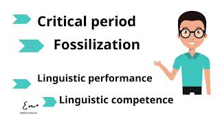 شرح بالعربي fossilizationcritical period،linguistic performancelinguistic competencemethodology [upl. by Rickard]