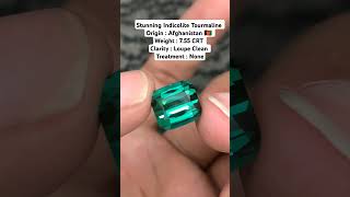 Stunning Indicolite Tourmaline Origin  Afghanistan 🇦🇫 Weight  755 CRT Clarity  Loupe Clean [upl. by Nylannej]