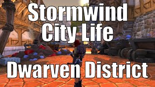 Stormwind City Life Dwarven District  WoW Customized  World of Warcraft TWW PS [upl. by Trilby]