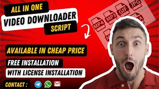 Full Latest Version All in One Video Downloader Script In Cheap Price [upl. by Narahs]