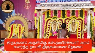 Kampaheswarar Temple  Sarabeshwarar  Thirukalyanam Thirubuvanam  Lord Almighty Tamil Live [upl. by Knobloch585]