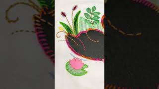 Applique work done by studentDM for more detailsexplore embroidery applique onlineclass [upl. by Mavra]