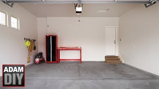 Garage Makeover  Finishing Walls amp adding a Workspace [upl. by Adnilim]