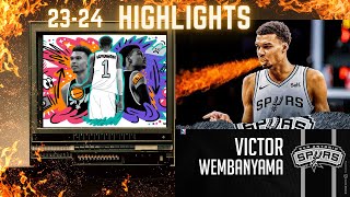 Wemby Is A CREATED PLAYER 99 Overall  Pt 2 2324 Highlights [upl. by Babby]