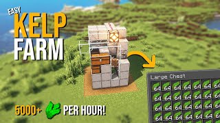 Minecraft Simple Kelp Farm 121  New Design  Java amp Bedrock [upl. by Ahsilaf514]