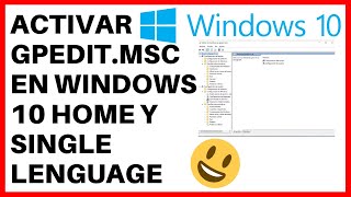 Activar gpeditmsc en Windows 10 home Home Single Lenguage  2020 [upl. by Saticilef]