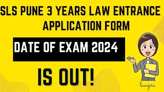 SLS pune 3 year llb 2024 Date amp Application FormsSymbiosis AIAT Law Syllabus Books Preparation [upl. by Cyb]