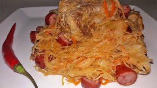 Chic Polish Bigos  Sauerkraut with Ribs  Very Tasty [upl. by Stranger]