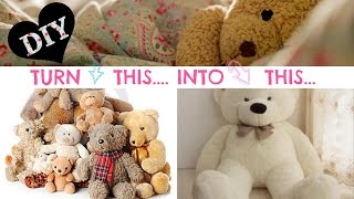 DIY NO SEW Stuffed Animal Solution  Super easy [upl. by Ahsok]