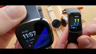 Fitbit Charge 5 180 VS Fitbit Sense 270 COMPARISON Review Same Sensors and Lower price 🙌 [upl. by Eehsar653]