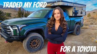 Ultimate Toyota Tundra Build for Camping and Off Roading 4x4 with Four Wheel Truck Camper [upl. by Crofoot719]