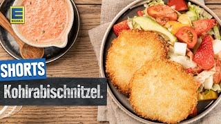 Kohlrabischnitzel  Veganes Schnitzel Rezept selber machen SHORTS [upl. by Egor897]