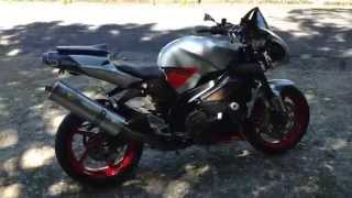 Aprilia Tuono 1000 de 2004 avec Leovince Ovale Evo 2 sans DB Killer [upl. by Aihtnis]