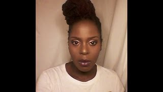 Knowledge Gained  Makeup look  Protective Dreadlock Updo [upl. by Hannaoj]