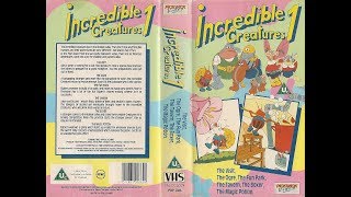 Original VHS Opening Incredible Creatures 1 UK Retail Tape [upl. by Rennane377]