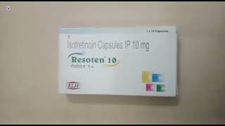 Resoten 10 Capsule  Resoten Capsules  Isotretinoin Capsules  Resoten 10mg Capsule Uses Dosage [upl. by Leund740]