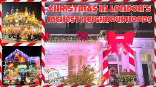 Londons Most Expensive Houses at Christmas  Luxury London Neighbourhoods [upl. by Nazus]