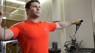 Cable One Arm Lateral Raise  Shoulders Exercise [upl. by Notsruht]