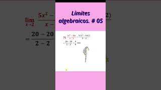 Límites algebraicos algebraic limits 〖lim┬x→2 〗⁡〖5x210xx2〗 shorts [upl. by Yeldarb635]