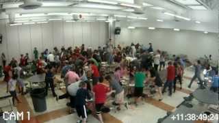 FOOD FIGHT AT BELMONT HIGH SCHOOL Security Camera Footage [upl. by Ikciv220]