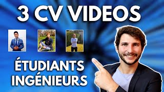 📹 3 CV Vidéos dÉtudiants Ingénieurs [upl. by Htrow]