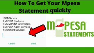 How to get mpesa statement Easy [upl. by Miarfe849]