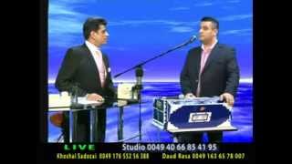 Khoshal Sadozai with Safi Siddiqui and Ahmad Fawad live Payame Afghan TV  Ahmad Zaher song [upl. by Yllatan]