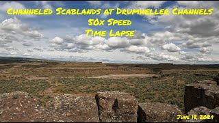 Channeled Scablands at Drumheller Channels at 50x Speed  Time Lapse desert clouds timelapse [upl. by Elatan]