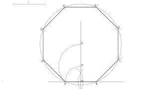 How to draw a regular octagon knowing the length of one side [upl. by Mellicent]