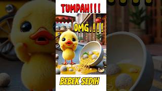 Bebek Berlari Bawa Bakso Eh Baksonya Tumpah 😢🍜  Cute Duck Drops Meatball Soup bebeklucu bebek [upl. by Iridis559]