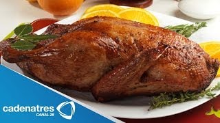 Receta para preparar pavo rostizado con col morada braceada Pavo navideño [upl. by Ecinreb622]