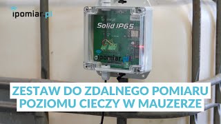 Zestaw do zdalnego pomiaru poziomu cieczy w mauzerze z czujnikiem hydrostatycznym  iPomiar [upl. by Mccall488]